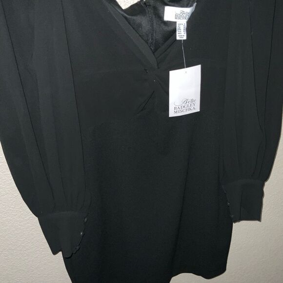 NWT Badgley Mischka Dalia Black Mini Dress size 8 - Picture 5 of 9